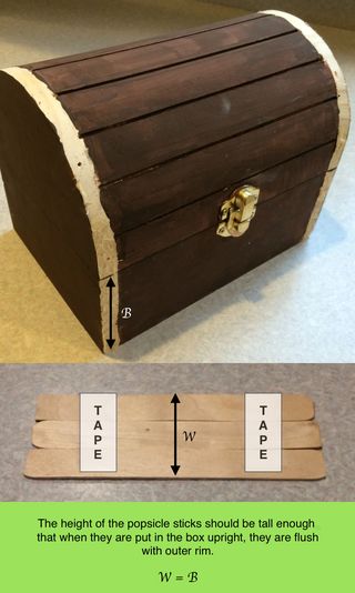 DIY Zelda Treasure Chest : 7 Steps (with Pictures) - Instructables Zelda Treasure Chest, Yellow Spray Paint, Chests Diy, Fake Walls, Clear Tape, Yellow Paper, Wooden Chest, Packing Tape, Popsicle Sticks