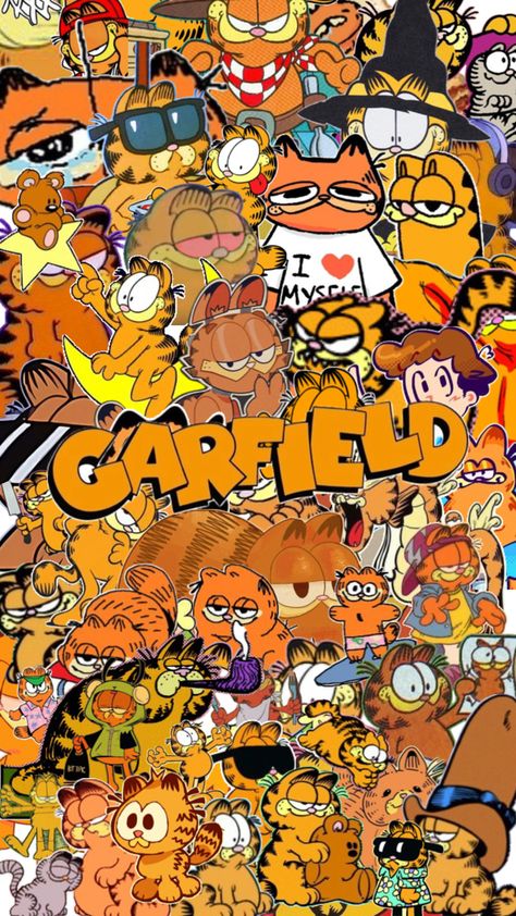 Our favourite lasagna loving cat !! Garfield Wallpaper, Garfield Pictures, Garfield Images, Garfield Cat, Ugly Cat, Garfield And Odie, Mood Wallpaper, Edgy Wallpaper, Cool Anime Wallpapers