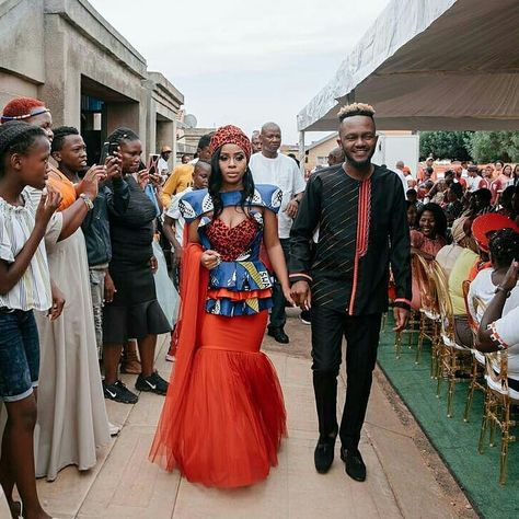 LATEST WEDDING TSWANA SHWESHWE DRESSES COUPLES WILL LOVE Swati Wedding Dresses, Yellow Bridesmaid Dress Long, Tswana Traditional Wedding, Tswana Traditional Wedding Dresses, African Traditional Wear, African Traditional Wedding Dress, African Wedding Attire, Shweshwe Dresses, South African Fashion