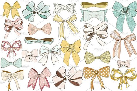 Tied Bow Clip Art Hand-Drawn Ribbon #Clip#Art#Tied#Bow How To Draw Ribbon, Tie Drawing, Bow Drawing, Bow Clipart, Fashion Drawing Tutorial, Fashion Design Portfolio, Dress Sketches, Baby Blues, Retro Mode