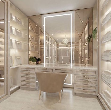 Dream Closet Design, Luxury Closets Design, Modern Luxury Bedroom, Beauty Room Decor, Luxury House Interior Design, Closet Decor, Dream House Rooms, Luxury Rooms, Room Design Bedroom