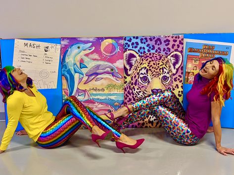 Diy Lisa Frank, Costume Ideas For Friends, Lisa Frank Costume, Lisa Frank Folders, Babysitters Club Books, Couples Halloween Costume Ideas, Friend Costumes, Couples Halloween Costume, Ideas For Friends