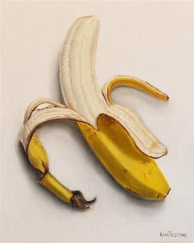 Banana Drawing Realistic, Fruit Slice Drawing, Theater Painting, Banana Drawing, Banana Painting, Hyperrealistic Art, Vegetable Painting, Buddhist Art Drawing, Realistic Sketch