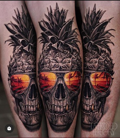 Feather Tattoo Colour, Arm Tattoos Drawing, Pineapple Tattoo, Skull Sleeve, Couple Tattoos Unique, Graffiti Tattoo, Sugar Skull Tattoos, Beach Tattoo, Instagram Tattoo