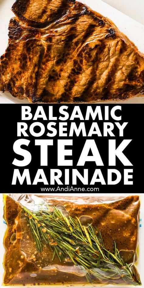 Balsamic rosemary steak marinade is so easy to make and take no time at all. They will not only add flavor to your beef, but also tenderize the meat. Balsamic Rosemary Beef Tips, Rosemary Steak Marinade, Low Sodium Steak Marinade, Balsamic Marinade For Steak, Steak Tip Marinade, Rosemary Beef, Venison Marinade, Easy Steak Marinade Recipes, Steak Marinades