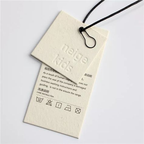 China Clothing, Clothing Labels Design, Hang Tags Clothing, Hang Tag Design, New China, Small Business Packaging Ideas, Ticket Design, Estilo Denim, Bold Logo