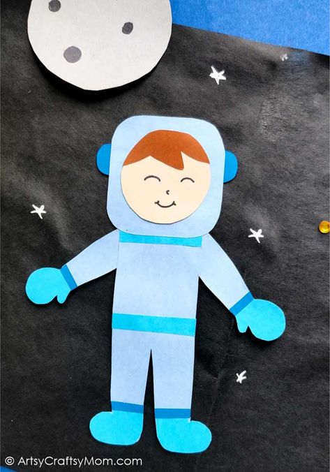 Astronaut Crafts For Kids, Paper Astronaut, Outer Space Crafts For Kids, Astronaut Craft, Spaceship Craft, Preschoolers Activities, Outer Space Crafts, Space Art Projects, Jungle Crafts