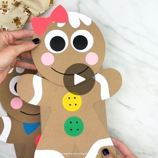 Gingerbread Man Crafts, Bag Puppet, Puppet Craft, Paper Bag Crafts, Paper Bag Puppets, Gingerbread Crafts, Man Crafts, Gingerbread Decorations, Puppet Crafts