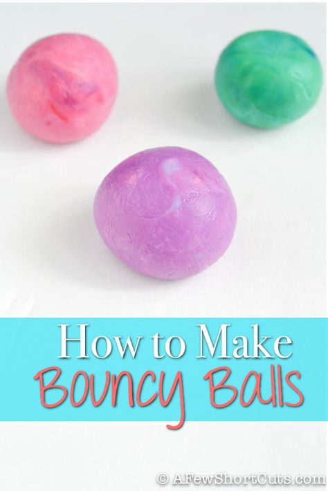 Science + Craft = Fun Learning Experience Learn How to make Bouncy Balls #diy Pva Glue, Summer Camp Crafts, Rainy Day Fun, Science Crafts, Bouncy Ball, Bouncy Balls, Summer Crafts For Kids, Food Colouring, Fun Craft