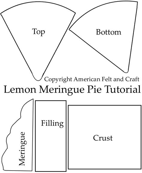 Felt Food Templates, Felt Pie, Felt Food Patterns Free, Making Felt, Play Kitchen Food, Felt Templates, Felt Food Diy, Felt Food Patterns, Food Tutorials