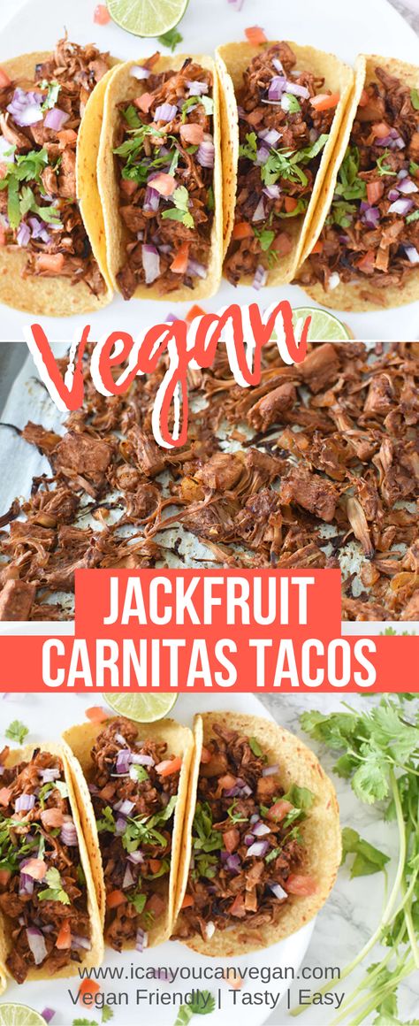 Vegan Carnitas, Carnitas Tacos Recipe, Jackfruit Carnitas, Vegan Jackfruit, Chipotle Black Beans, Jackfruit Recipes, Carnitas Tacos, Vegan Mexican Recipes, Grilled Meat Recipes