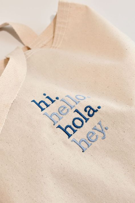 This functional tote is perfect for your everyday needs. Take it with you to the farmers market, bookstore, picnic, beach and more! Minimalist Embroidery, Handpainted Tote Bags, Canvas Bag Design, Aesthetic Tote Bag, Embroidered Tote Bag, Embroidered Canvas, Embroidered Tote, Bag Aesthetic, Shirt Design Inspiration