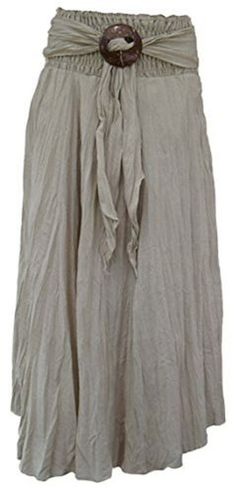 Knack Women's Long Full Crinkle Cotton Skirt and Coconut Shell Buckle (Beige) Waist 22'/56cm to 35'/88cm. ** This is an Amazon Affiliate link. Read more reviews of the product by visiting the link on the image. Buckle Skirt, Crinkle Cotton, Clothes Closet, Coconut Shell, Cotton Skirt, Amazon Women, Gothic Fashion, Womens Skirt, Coconut