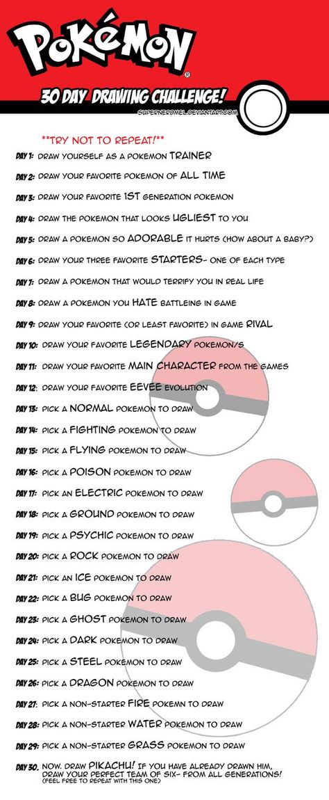 30 Day Drawing Challenge Pokemon Drawing, Gijinka Pokemon, 30 Day Drawing Challenge, Drawing Prompt, Deviant Art, Pokemon Drawings, Art Prompts, Catch Em All, 30 Day Challenge