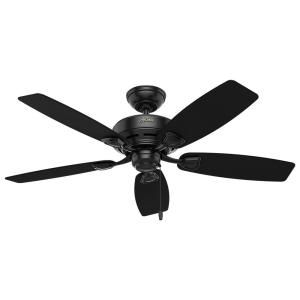 Hunter Sea Wind 48 in. Outdoor Matte Black Ceiling Fan 53351 at The Home Depot - Mobile Black Fans, Fans Ceiling, Hunter Ceiling Fans, Covered Patios, Hunter Fans, White Ceiling Fan, Black Ceiling Fan, Outdoor Fan, Hunter Fan