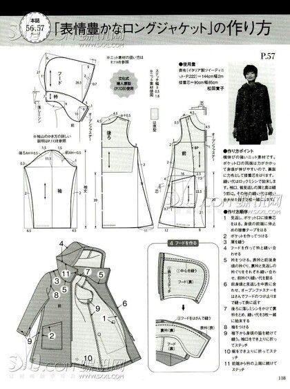 Men Pants Pattern, Fashion Terminology, Hoodie Sewing Pattern, Sewing Coat, Sewing Measurements, Japanese Sewing Patterns, Dress Patterns Free, Pattern Dress Women, Japanese Sewing