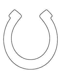 Horseshoe pattern. Use the printable outline for crafts, creating stencils, scrapbooking, and more. Free PDF template to download and print at http://patternuniverse.com/download/horseshoe-pattern/ Horse Patterns Printable, Wild West Crafts, Horseshoe Pattern, Printable Outline, Derby Party Decorations, Horse Stencil, Cowboy Crafts, Wedding Horseshoes, Pyrography Patterns