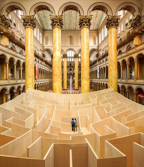 A Daily Dose of Architecture: Today's archidose #764 Museum Architect, National Building Museum, Interior Design Portfolios, Pavilion Design, Sept 1, Library Architecture, Bjarke Ingels, Washington Dc Travel, Mirror House