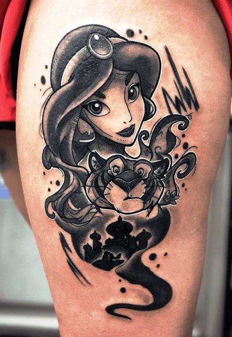 Princess Jasmine Tattoo Design Images (Princess Jasmine Ink Design Ideas) Tattoo Ideas Princess, Princess Jasmine Tattoo, Aladdin Tattoo, Jasmine Tattoo, Tattoo Ideas Simple, Disney Princess Tattoo, Princess Tattoo, Finger Tattoo Designs, Best Tattoos For Women