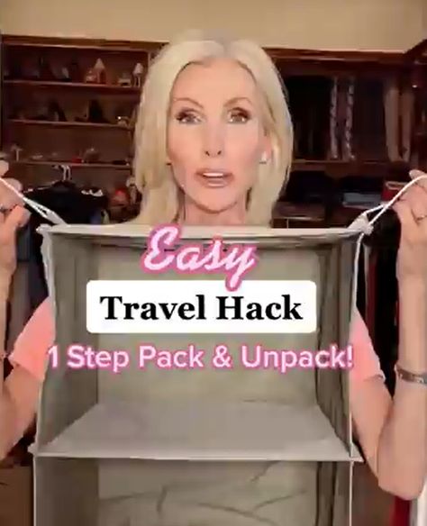 A WOMAN has revealed a packing tip for getting a week’s worth of clothes into hand luggage. Tiktok user LORAfied shared her tip with her 56,000 followers, where she used a common household item to help organise her packing. She used some hanging fabric shelves, the kind you might put in a wardrobe, and began […] Packing Hanging Clothes, Packing With Shoe Organizer, Holiday Packing Hacks, Luggage Decorating Ideas, Luggage Storage Ideas, How To Pack A Suitcase, Hand Luggage Packing, Luggage Packing Hacks, Suitcase With Shelves