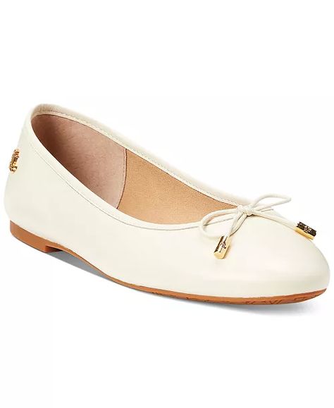 Lauren Ralph Lauren - Jayna Flats Cream Ballet Flats, Flats Online, Ralph Lauren Dress, Ralph Lauren Womens, Lauren Ralph Lauren, Loafer Shoes, Ballet Flats, Vanilla, In Store