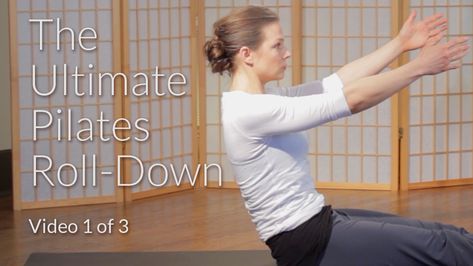 Most people lose the real benefits of the Pilates roll-down exercise and never realize it. In this new video series, I've broken the roll-down into basic steps that will completely upgrade the way you… Supported Roll Down, Supported Roll Down Wall Pilates, Pilates Workout Plan, Wall Pilates, Pilates Exercises, Support Wall, Pilates Workout, New Video, Yoga Fitness