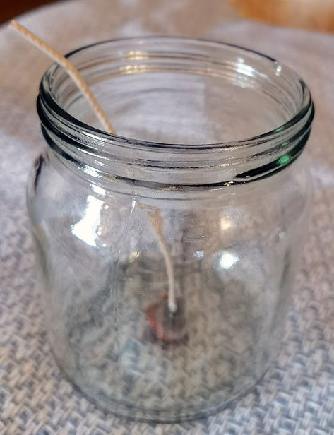 How to secure a wick in a candle How To Make Wicks For Candles, Making Candle Wicks, Coconut Oil Candle, Candle Reuse, Diy Candle Wick, Wick Tabs, Shell Projects, No Pun Intended, Candle Wick