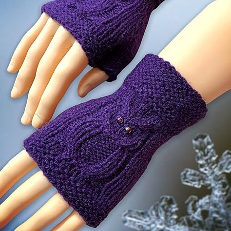 Easy Crochet Fingerless Gloves, Fingerless Gloves Tutorial, Gloves Tutorial, Fingerless Mittens Pattern, Fingerless Gloves Knitted Pattern, Knitted Owl, Glove Pattern, Gloves Pattern, Whimsical Style