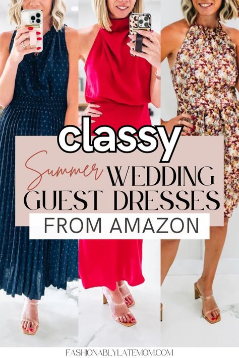 Elevate your wedding guest attire with our selection of classy chic dresses for summer weddings. Shop now on Amazon for stylish and elegant options. Wedding Guest Dress Summer Classy, Classy Chic Wedding, Formal Wedding Guest Attire, Dresses From Amazon, Wedding Guest Outfit Spring, Casual Wedding Guest Dresses, Wedding Outfits For Women, Elegant Summer Dresses, Late Summer Weddings