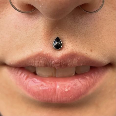 Teardrop Medusa Piercing, Teardrop Piercing Face, Teardrop Piercing, Piercing Face, Medusa Piercing, Piercings, Tattoos