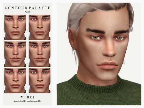 Contour Palette has 6 swatches. Found in TSR Category 'Sims 4 Male Blush' Male Contour, Sims 4 Male, Makeup Cc, David Sims, Sims 4 Cc Folder, Sims 4 Downloads, Best Sims, Sims 4 Mods Clothes, Contour Palette