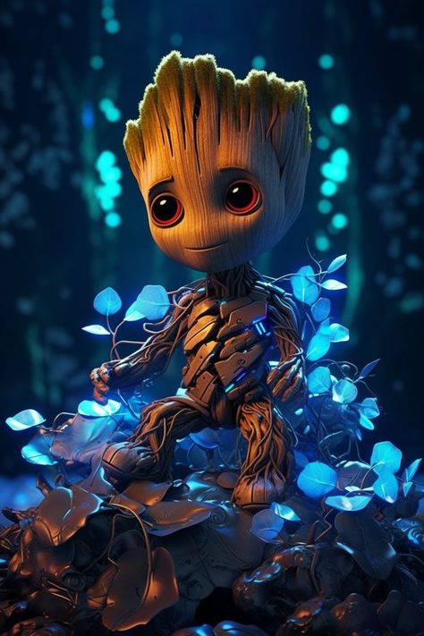 #guardians #guardiansofthegalaxy #starguardians #avengers #marvel #groot #galaxy #ai #midjourney #ai_art Cute Groot Wallpaper, Groot Wallpaper, Groot Avengers, Groot Marvel, Karakter Marvel, Avengers Art, Marvel Characters Art, Galaxy Pictures, Cute Animal Clipart