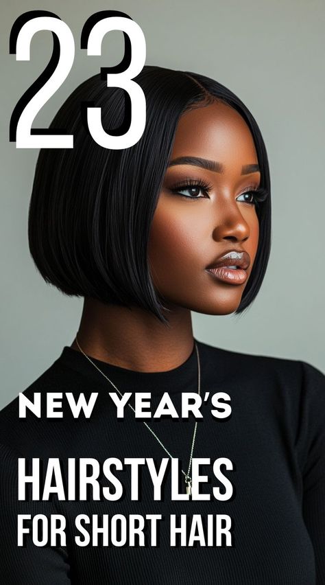 From textured pixies to glamorous bobs, find the perfect look to dance the night away. #ShortHairGoals #NewYearLooks #HairstyleInspo" Short Slicked Back Hair Women Black, Short Hair Side Part Hairstyles, Slick Short Hair, Slick Back Ideas, Slick Back Short Hair, Short Hair For Black Women, Back Short Hair, New Years Eve Hair, Ideas Short Hair