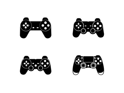 Playstation controller icons. These are super simplified versions of my controller portraits for VECT-O-GRAM.  Follow the link to the Noun Project for download/usage info: https://thenounproject.co... Playstation Controller Tattoo, Playstation Tattoo Ideas, Controller Tattoo, Playstation Tattoo, Shen Long Tattoo, Playstation Logo, Guardian Angel Tattoo, Gang Tattoos, First Birthday Presents