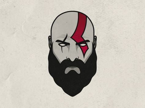 God Of War - Kratos God Of Wars Drawing, Kratos Tattoo Ideas, Kratos Drawing, Kratos And Atreus Tattoo, Kratos Illustration, Kratos Art Wallpapers, Kratos Painting, Avatar Tattoo, God Of Wars