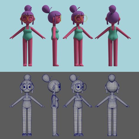 ArtStation - In Shapes - Character Modelling Character Modelling, Blender Character Modeling, Maya Modeling, Low Poly Character, Zbrush Character, Character Turnaround, Polygon Modeling, Simple Character, Character Model Sheet