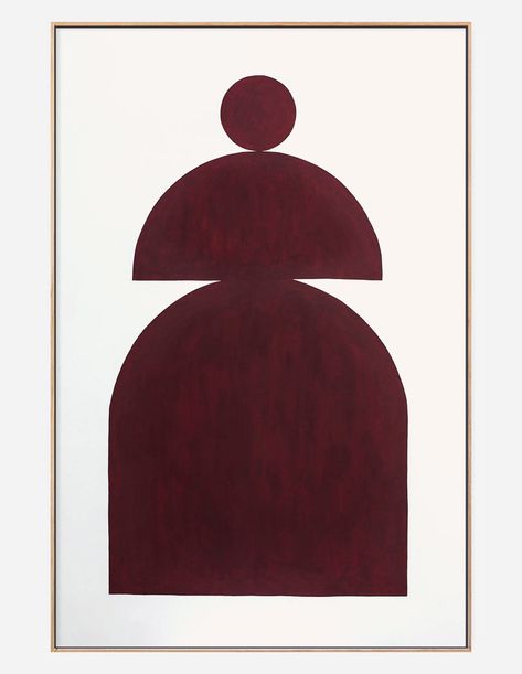 'Burgundy'  ✢TDF Collect Gallery October 28th 2017✢ ✦ Working from her Thornbury studio her latest artworks explore symmetry and balance, creating minimal studies of shape composition.✦  ✦ Bobby has a background in art and design and studied textiles, majoring in Illustration and photography ✦ Bobby Clark, Shape Composition, Clark Art, Minimalist Home Decor, A Background, Art And Design, Minimalist Home, Home Decor Accessories, Acrylic On Canvas