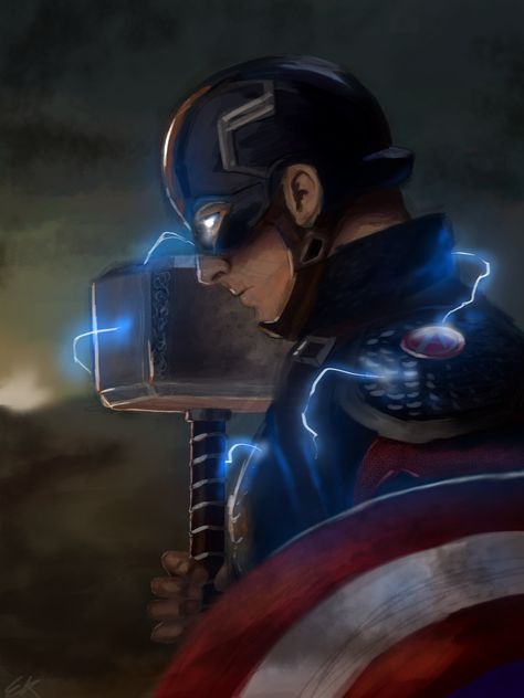 Captain America Worthy, Captain America Mjolnir, Captain America, A Good Man, Soldier, Darth Vader, Marvel, Quick Saves