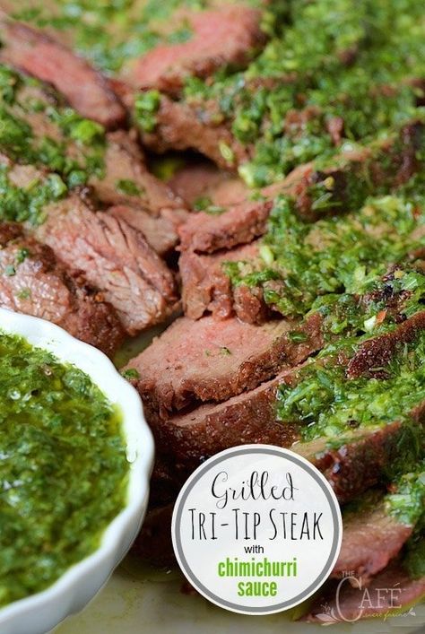 Steak With Chimichurri, Steak With Chimichurri Sauce, Pan Seared Steak, Easy To Make Dinners, Flat Iron Steak, Herb Sauce, Seared Steak, Tri Tip, Chimichurri Sauce