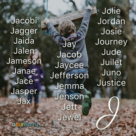 Boy Names That Begin With J, J Names For Boys, J Boy Names, J Baby Names, Boy Names With J, Baby Name Decorations, Baby Name Letters, J Letter, Saving Money Chart