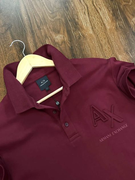 ⚜️ *ARMANI EXCHANGE* ⚜️ 100 PERCENT IMPORTED COTTON FABRIC POLOS ⚜️ EMBROIDERED LOGO ⚜️ NEAT JACQUARD COLLARS ⚜️ PREMIUM QUALITY FOR YOUR FLAMBOYANT COLLECTION ⚜️ WITH BRAND BOX PACKING *SIZES: S-38, M-40, L-42, XL-44, 2XL-46* *PRICE: 1100 PLUS SHIPPING* ⚜️ READY TO SHIP ⚜️ LIMITED STOCK, ORDER FAST ⚜️⚜️ Tshirt Collar, Cool Shirt Designs, Polo Tees, Box Packing, Mens Activewear, Armani Exchange, Limited Stock, 100 Percent, Cool Shirts