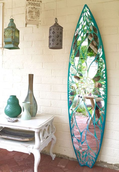 Surfboard Art, Mirror Mosaic, Creation Deco, Burton Snowboards, Teen Room, Boho Home, Beach House Decor, Paddle Boarding, Bohemian Decor