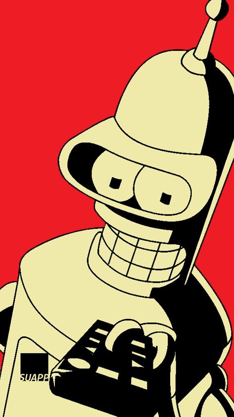 Bender Art Futurama, Bender Futurama, Cat Draw, Wall Street Art, Iphone Wallpaper For Guys, Matt Groening, Artsy Pictures, Pixel Crochet, Video Games For Kids