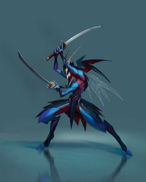 ArtStation - Personal project, Alexey Gogin Insect Person Character Design, Alien Concept Art, Fantasy Races, Dungeons And Dragons Homebrew, Monster Design, Creature Concept Art, Arte Fantasy, Fantasy Rpg, Creature Concept