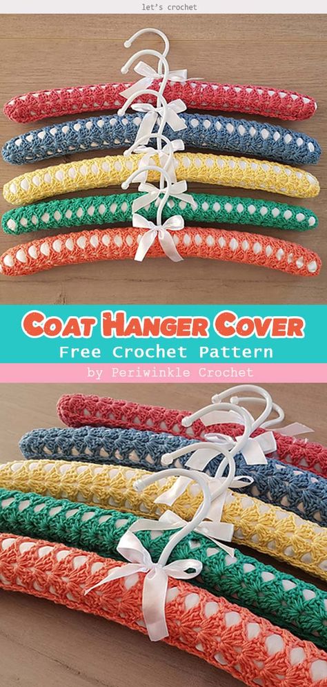 Coat Hanger Cover Free Crochet Pattern Hanger Covers, Covered Coat Hangers, Hekel Patrone, Crochet Turtle Pattern, Household Accessories, Crocheted Things, Ravelry Crochet, Wooden Coat Hangers, Hanger Crafts