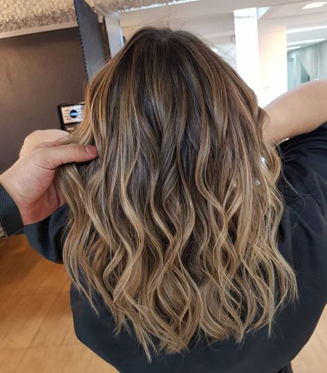 Light Brown Balayage With Dark Roots Light Brown Hair With Highlights, Brown Hair With Highlights And Lowlights, Light Brown Balayage, Hair With Highlights, Blonde With Dark Roots, Brown Hair With Blonde Highlights, Hair Color Light Brown, Brown Hair Balayage, Brown Balayage