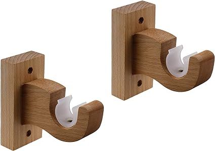 Amazon.com: Semetall 2pcs Solid Wood Curtain Rod Brackets Heavy Duty Wooden Rod Holders : Home & Kitchen Wooden Curtain Rod Brackets, Wood Curtain Rod, Wooden Curtain Rods, Wood Curtain Rods, Wooden Curtain, Curtain Brackets, Wood Curtain, Rod Holders, Curtain Rod Brackets