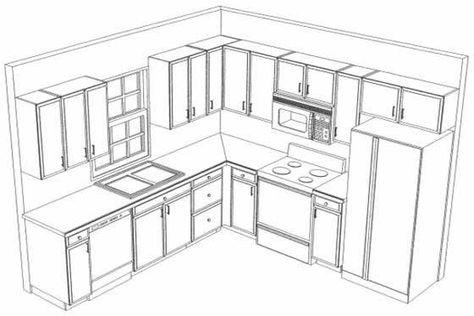 Small Kitchen Floor Plans, L Shape Kitchen Layout, Small Kitchen Design Layout, 10x10 Kitchen, Kitchen Layouts With Island, Kitchen Cabinet Layout, Small Kitchen Cabinets, Kitchen Layout Plans, Small Kitchen Layouts