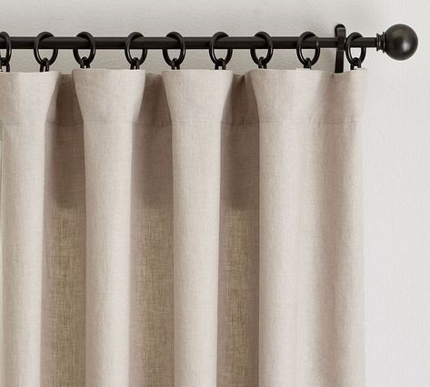 Belgian Linen Curtains, Dark Drapes, Ivory Curtains, Linen Blackout Curtains, Curtain Rings With Clips, Dark Curtains, Flax Fiber, Linen Curtain, Linen Drapes