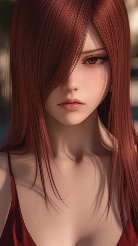 Ezra Scarlet Fanart, Red Hair Haircuts, Red Haired Anime Female, Erza Scarlet Wallpapers, Red Hair Anime Woman, Astral Witch, Bleach Live Action, Scarlet Hair, Red Hair Anime Characters